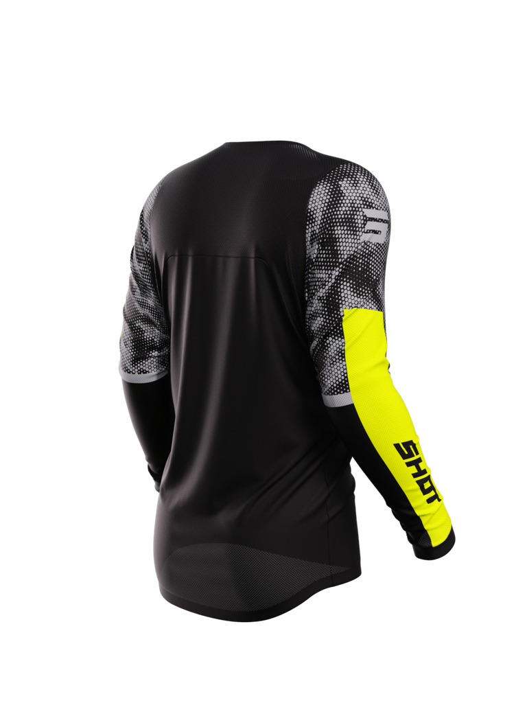 SHOT REMERA CONTACT PATROL BLACK NEON YELLOW