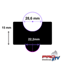 ADAPTADOR y ELEVADOR DE MANUBRIO SAISOKU DE 22,2 A 28,6mm (ELEV. 15mm)