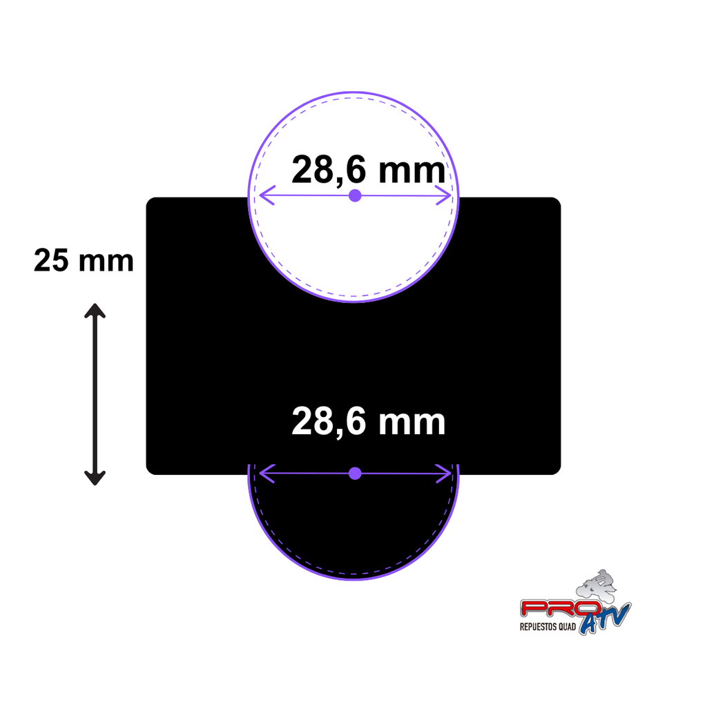 ELEVADOR MANUBRIO SAISOKU GRUESO 28,6MM (ELEVACION 25mm)