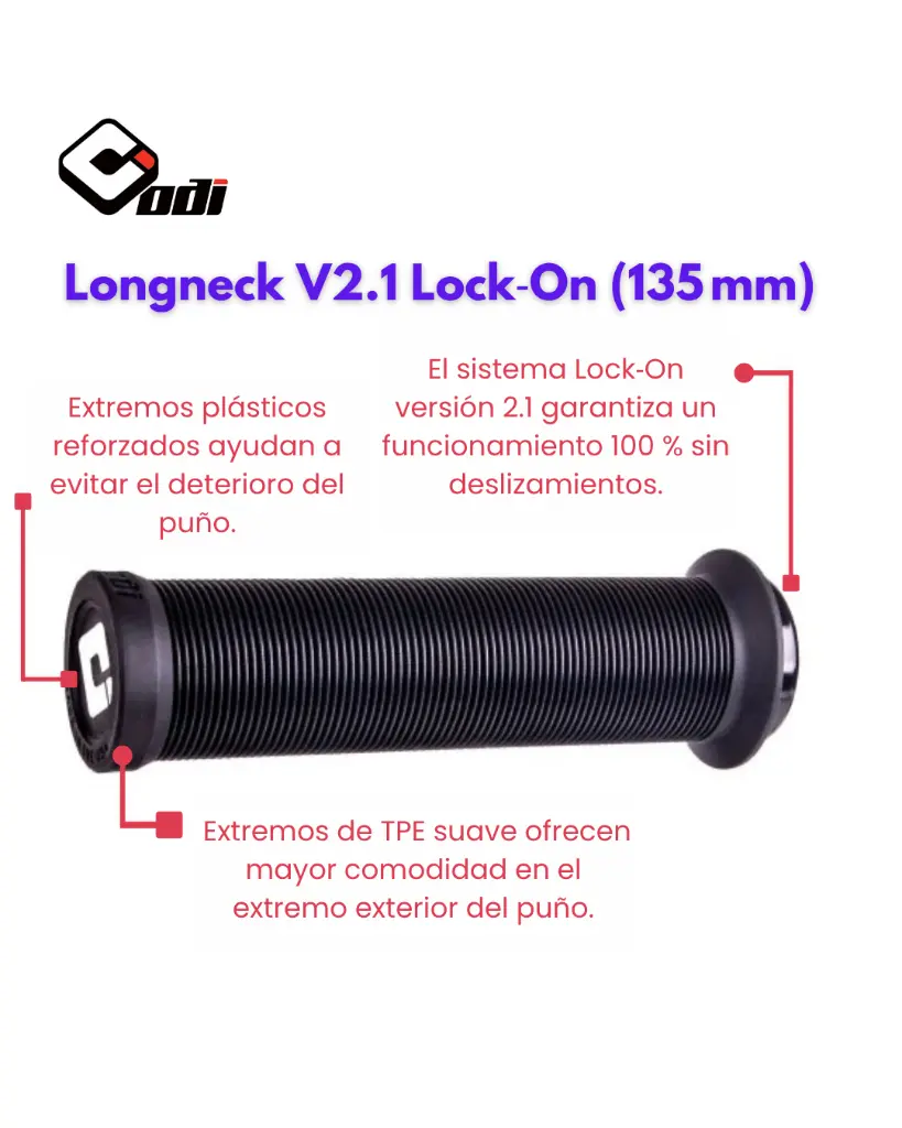 JGO. PUÑOS ODI LONGNECK V2.1 LOCK-ON GRIPS (BLACK) (2).webp