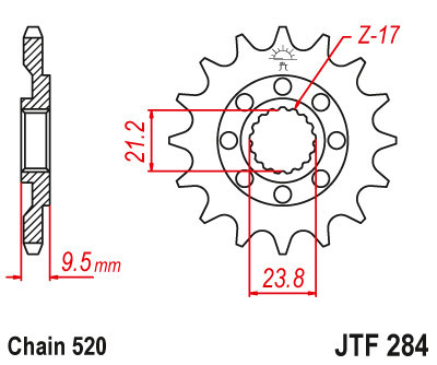 PIÑON 14 D JT TRX 450