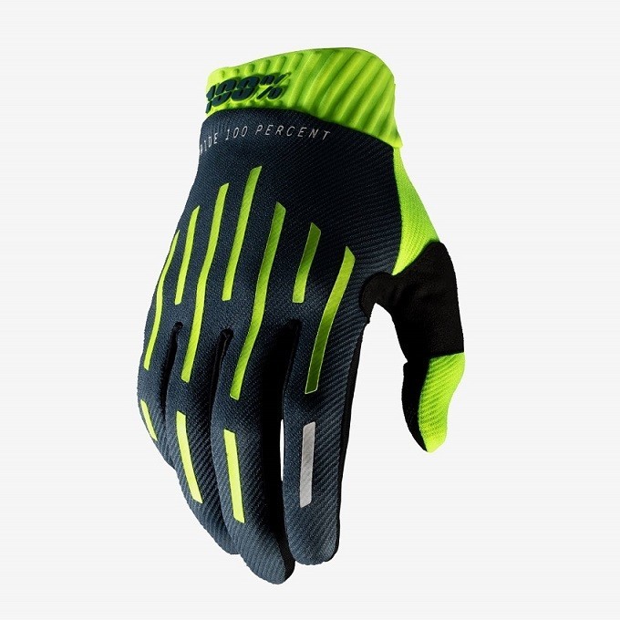 Guantes 100% RIDEFIT Fluo Yellow/Charcoal L
