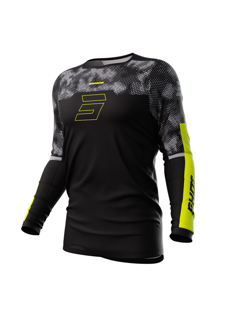 SHOT REMERA CONTACT PATROL BLACK NEON YELLOW