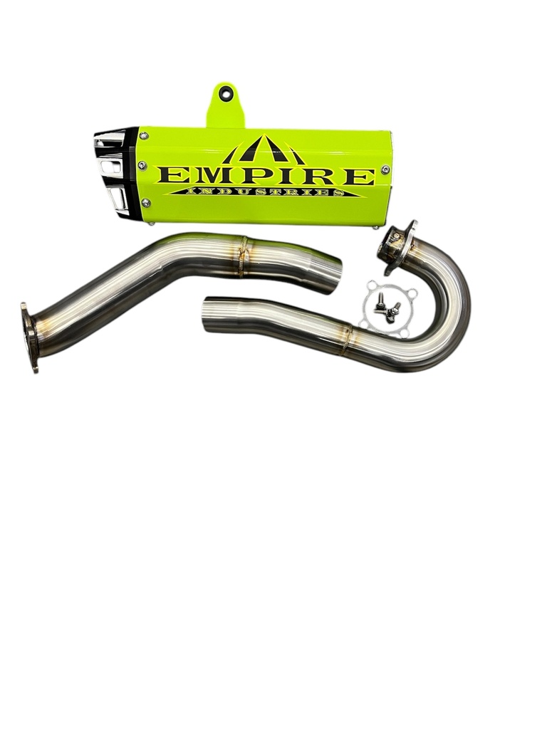 *EMPIRE ESCAPE COMPLETO YFZ450R SHORTY 12" HI VIZ YELLOW CAN / BLACK TIP G2