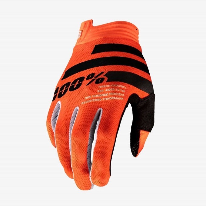 GUANTES 100% iTRACK ORANGE BLACK L