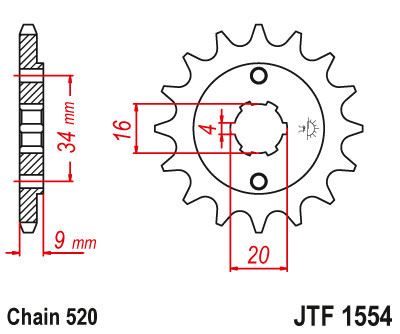 PIÑON 13 D JT BLASTER 200 / TTR 230