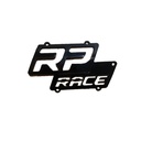 *RP RACE EMBLEMA ALUMINIO NEGRA PARA SILENCIADOR