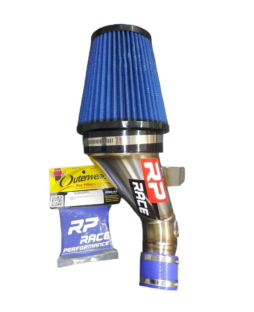 *RP RACE YFZ 450R TUBO DE ADMISIÓN ACERO INOX. COMPLETO (INCLUYE FILTRO DE AIRE)