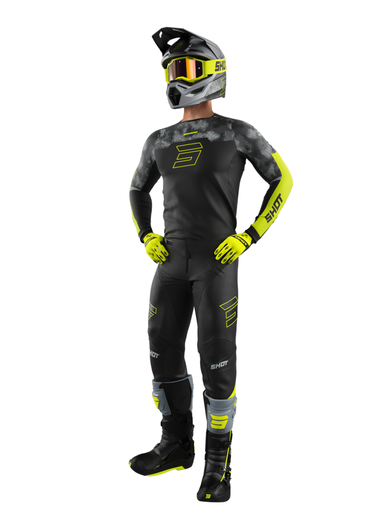 *SHOT CONJUNTO CONTACT PATROL BLACK NEON YELLOW
