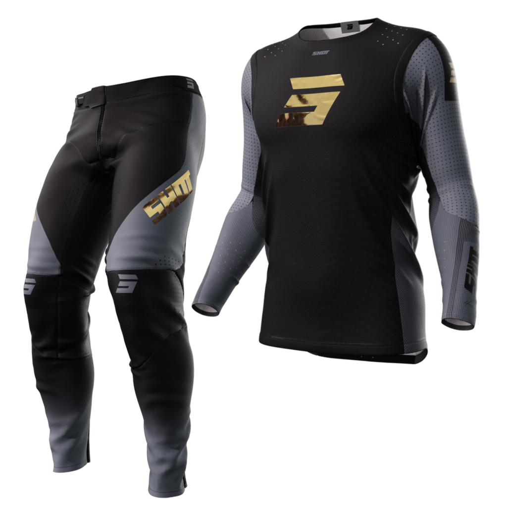 **CONJUNTO SHOT AEROLITE HONOR BLACK GOLD