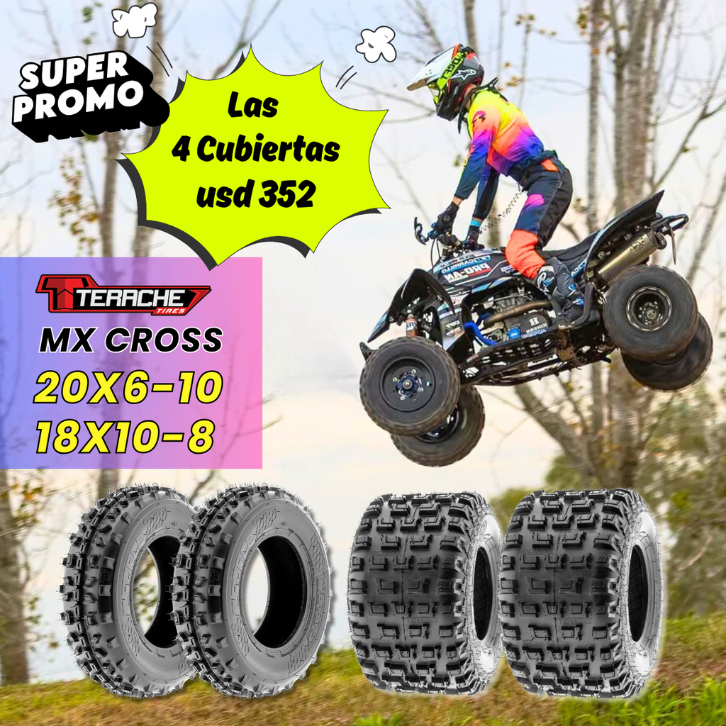 *Promo 4 Cubiertas MX (20x6x10 y 18x10x8)
