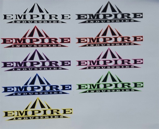 [EMP-STKR] *EMPIRE CALCO ADHESIVA PARA SILENCIADOR REGULAR 6 COLORS