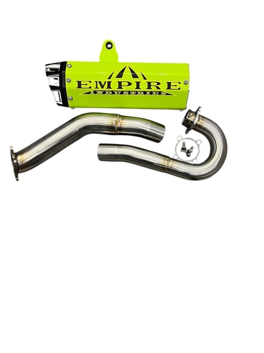 [EMP-YFZ-450-R-G2-BB-R-YE] *EMPIRE ESCAPE COMPLETO YFZ450R SHORTY 12" HI VIZ YELLOW CAN / BLACK TIP G2