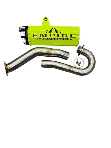 [EMP-YFZ-450-R-G2-BB-R-YE] EMPIRE ESCAPE COMPLETO SHORTY 12" YFZ 450R HI VIZ YELLOW CAN / BLACK TIP G2