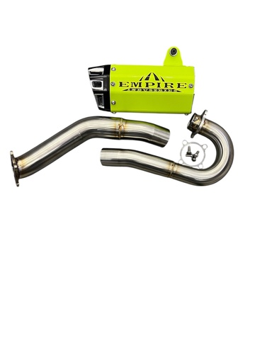 [EMP-YFZ-450-R-G2-BB-S-YE] EMPIRE ESCAPE COMPLETO SHORTY 8" YFZ 450R HI VIZ YELLOW CAN / BLACK TIP G2