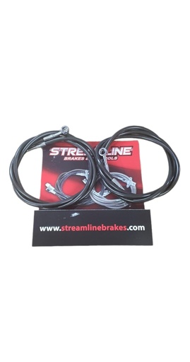 [YFZR-2F-1-SM] *LINEA DE FRENO STREAMLINE DELANTERA DOBLE SMOKE +1