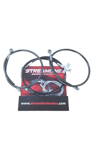 [YFZR-F-1-SM] *LINEA DE FRENO STREAMLINE DELANTERA EN T SMOKE