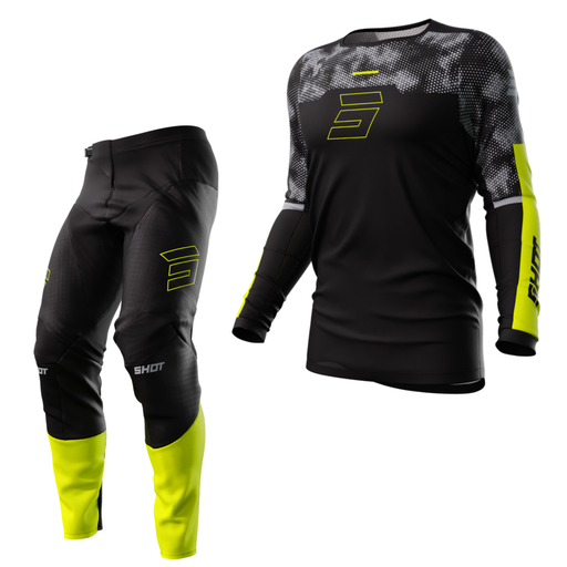 *SHOT CONJUNTO CONTACT PATROL BLACK NEON YELLOW