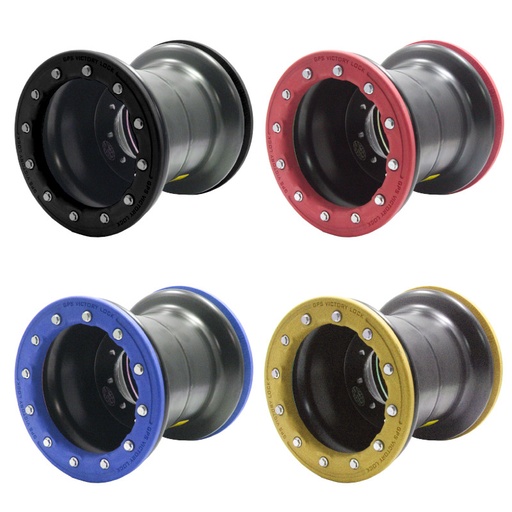 LLANTA DOBLE PRENSA REAR 09"x09" 4+5 MULTIC. (C/ARO) CARBONO
