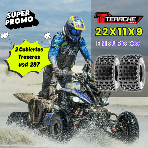 [PROMO2XC-22X11-09] *Promo 2 Cubiertas Traseras XC (22x11-9)