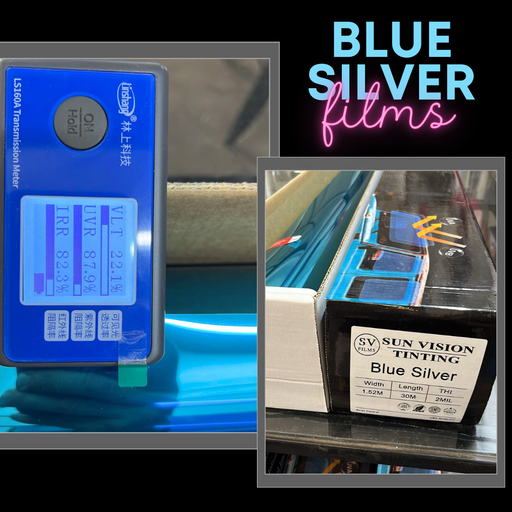 [Blue Silver x metro] (X METRO) FILMS ESPEJADO BLUE ROLLO VT08%-UVR97%-IRR95% 2Mil Thicknes 