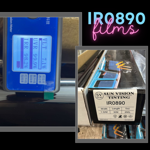 [IR0890 x metro] (X METRO) FILMS NANO CERAMIC CLASSIC 08% 30MTS VTL08%-UVR91%-IRR99% 2Mil Thicknes 